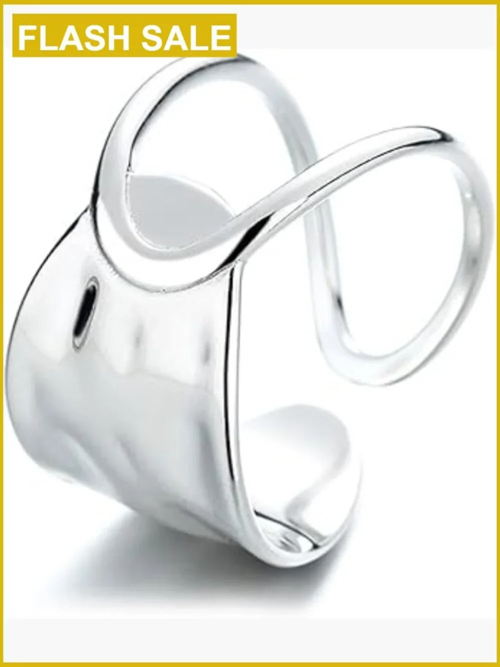 925 Sterling Silver Open Knuckle Ring Adjustable Band